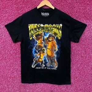 Dreamworks Shrek Puss in Boots Graphic T-Shirt Medium